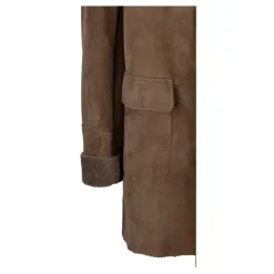 Cappotto monopetto in montone