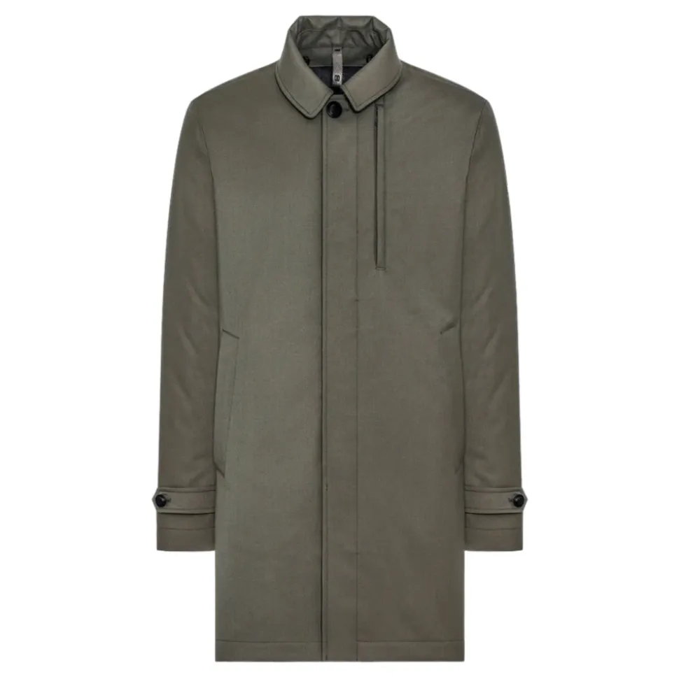 Cappotto verde in lana 3 strati