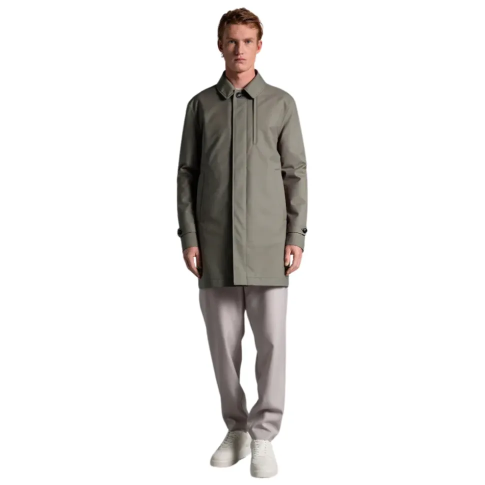 Cappotto verde in lana 3 strati