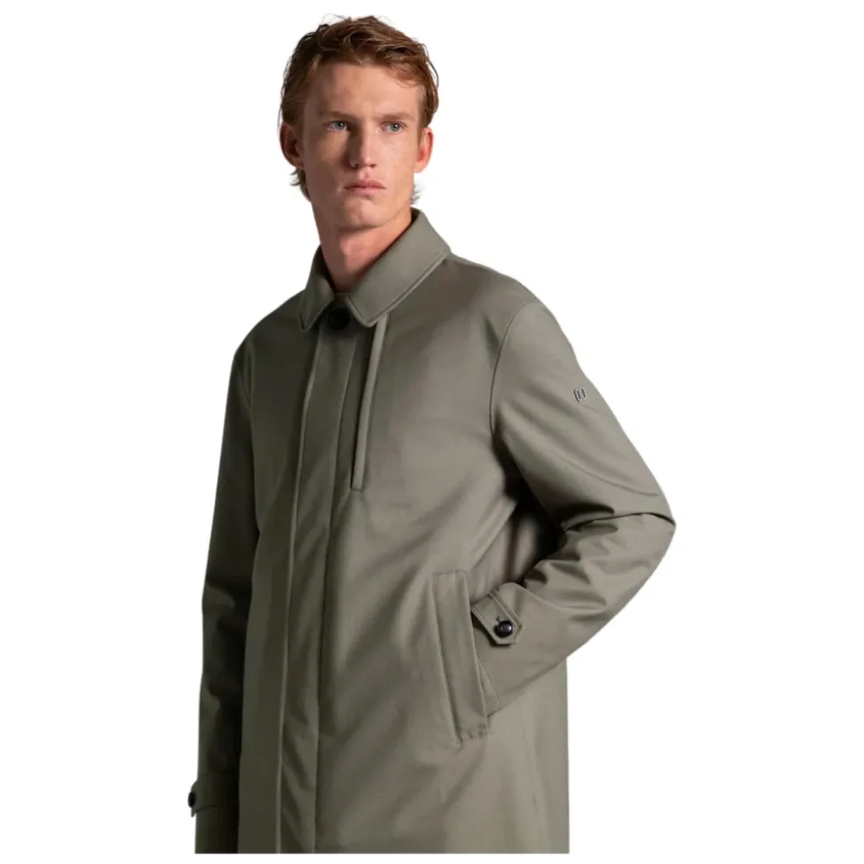 Cappotto verde in lana 3 strati