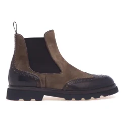 Chelsea boot Doucal's in pelle spazzolata e camoscio