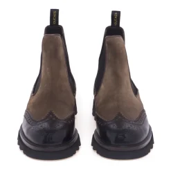 Chelsea boot Doucal's in pelle spazzolata e camoscio