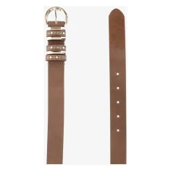 Cintura in pelle con borchie