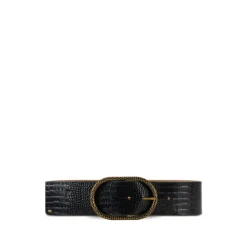Cintura in Pelle di Lusso Nero