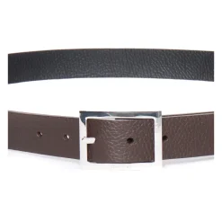 Cintura Reversibile Saffiano Double