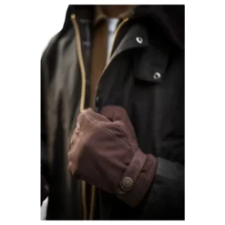 Classico Guanto Invernale Caldo in Pelle di Capra Nubuck