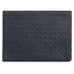 Clutch in pelle con motivo Intrecciato