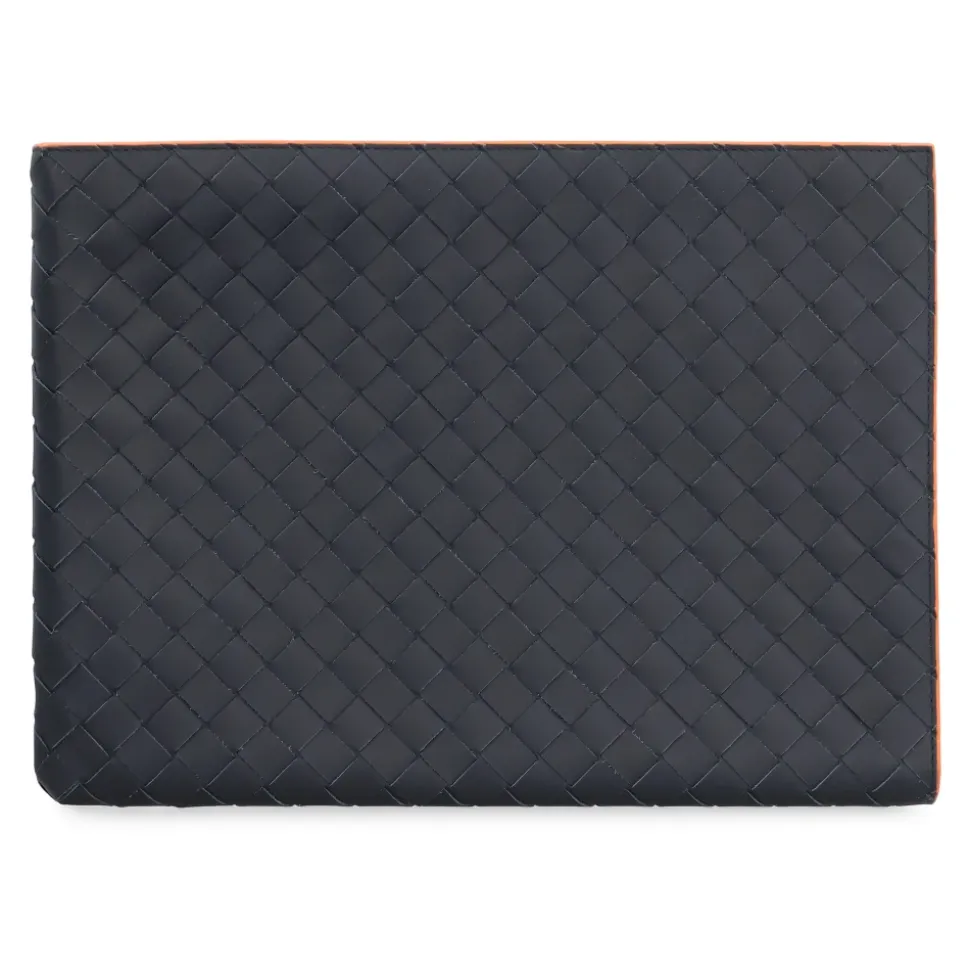 Clutch in pelle con motivo Intrecciato