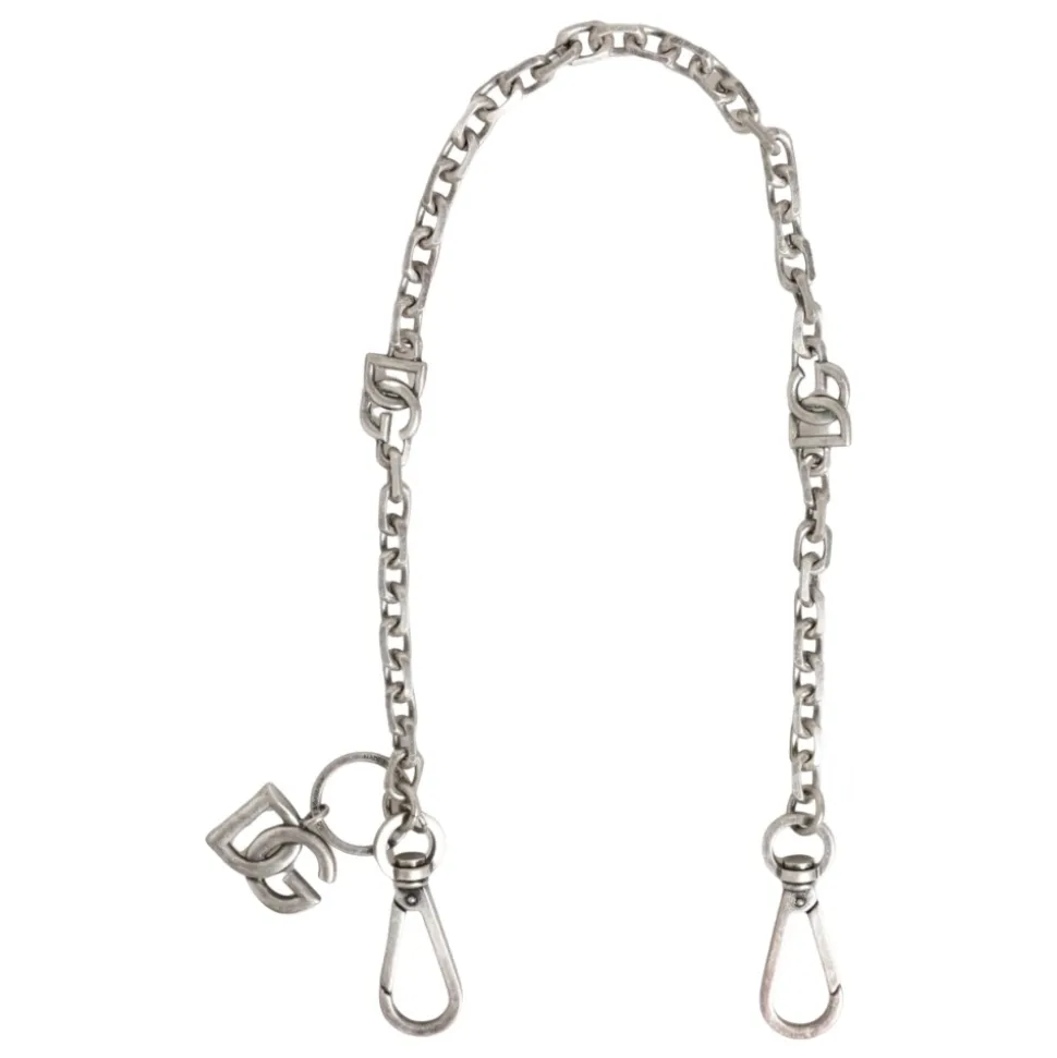 Collana a Catena con Logo DG in Tono Argento