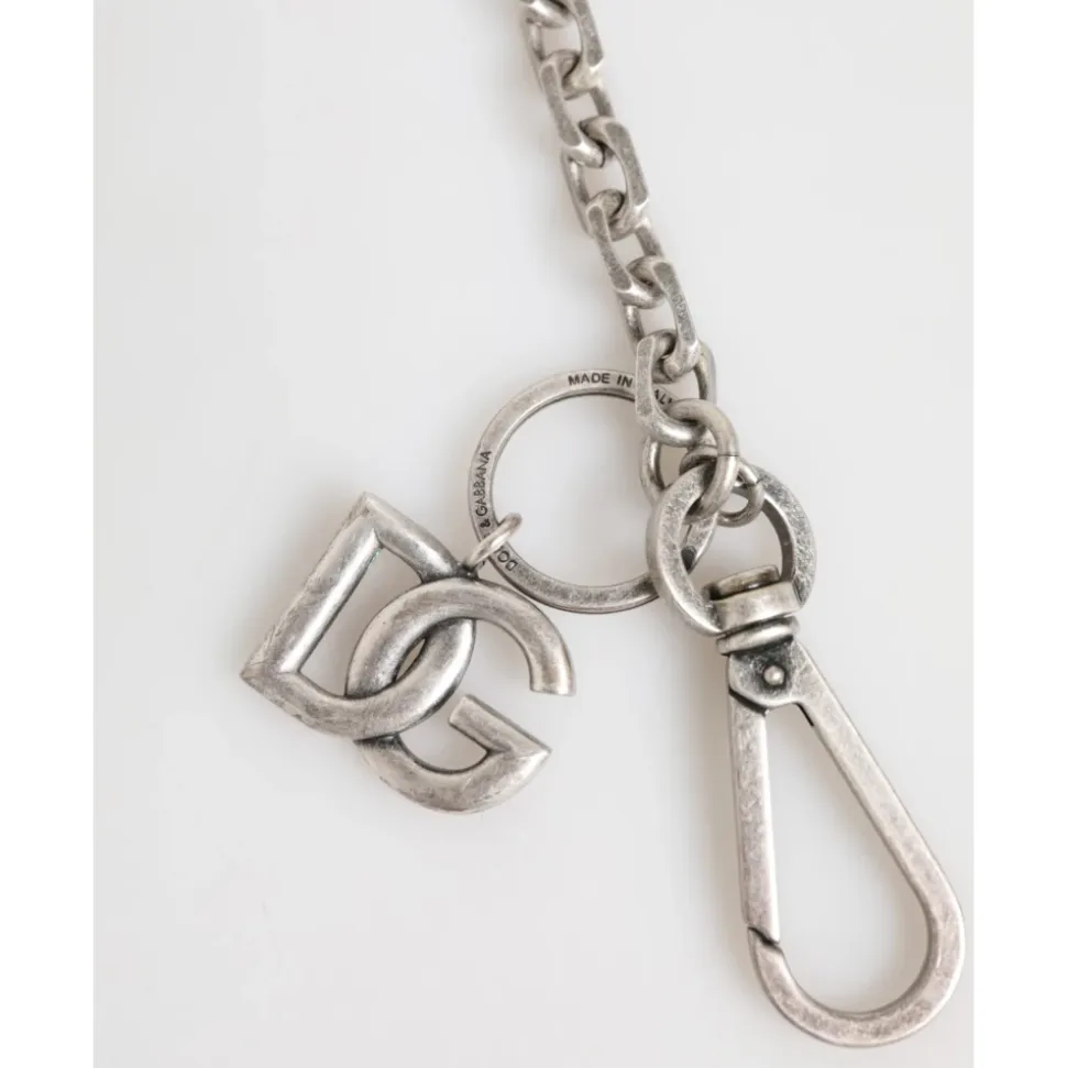 Collana a Catena con Logo DG in Tono Argento