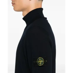 Compass-badge Turtleneck Sweater