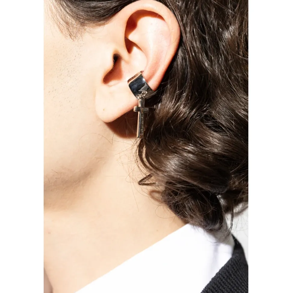 Ear Cuff in ottone con motivo religioso