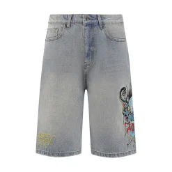 ED HARDY Pantaloncini Jorts Denim Skaters Shorts Medusa Drag Bleach