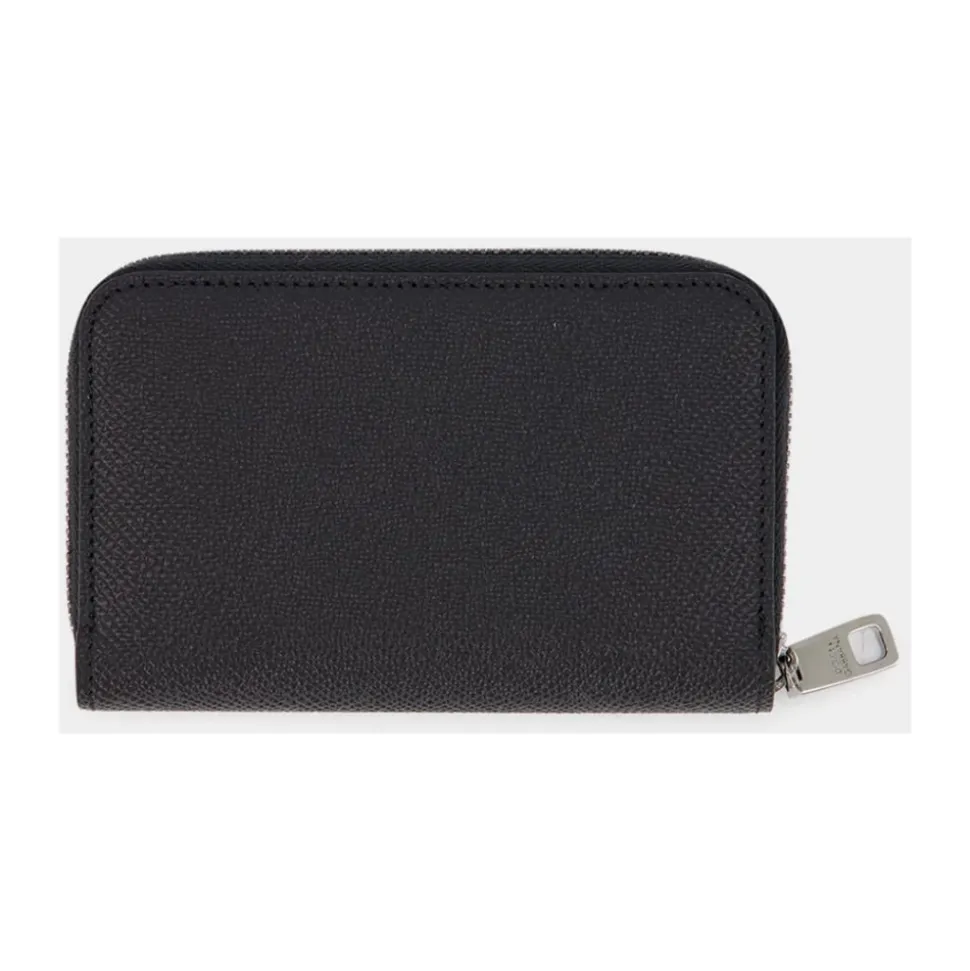 Elegante portafoglio in pelle di vitello con zip