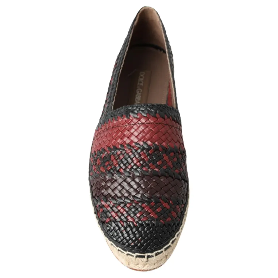 Eleganti Espadrillas in Pelle Intrecciata