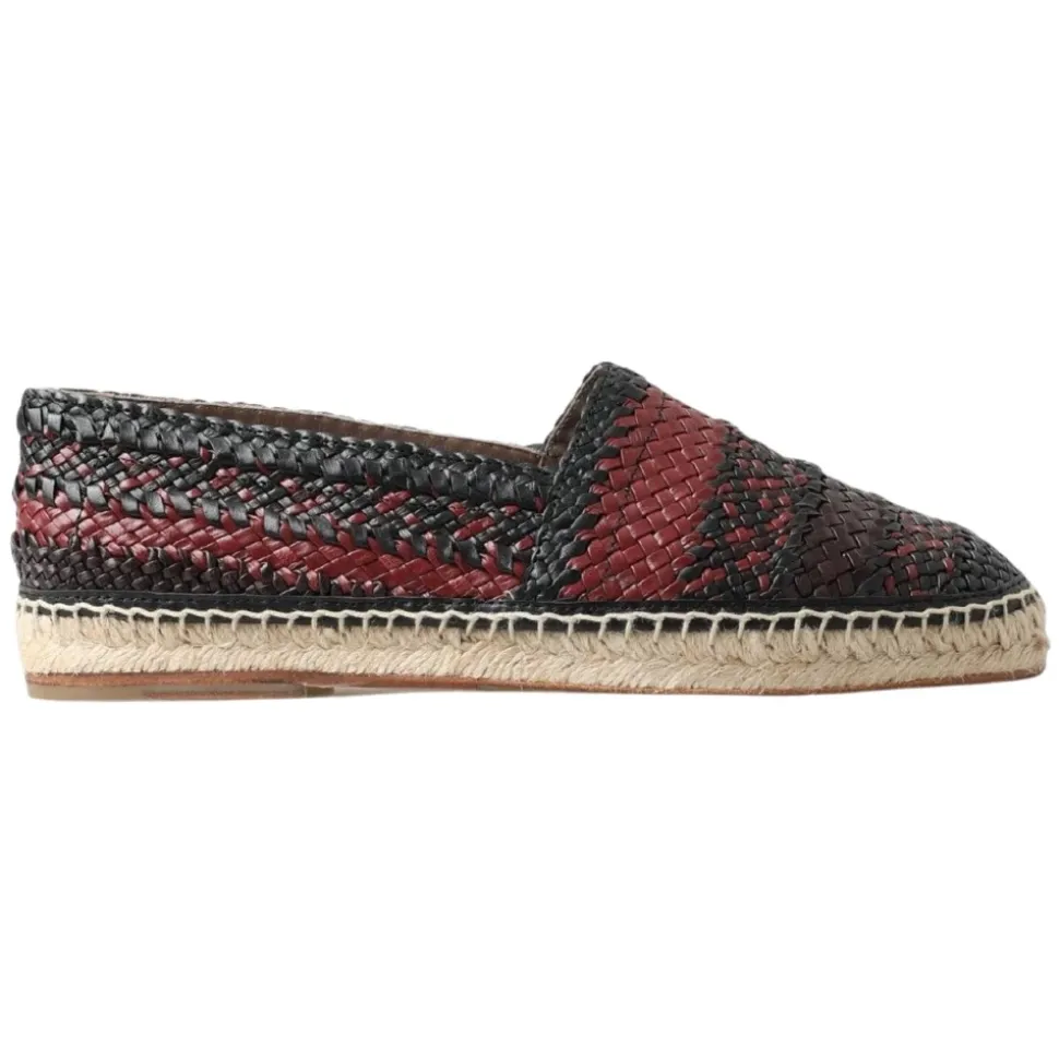Eleganti Espadrillas in Pelle Intrecciata