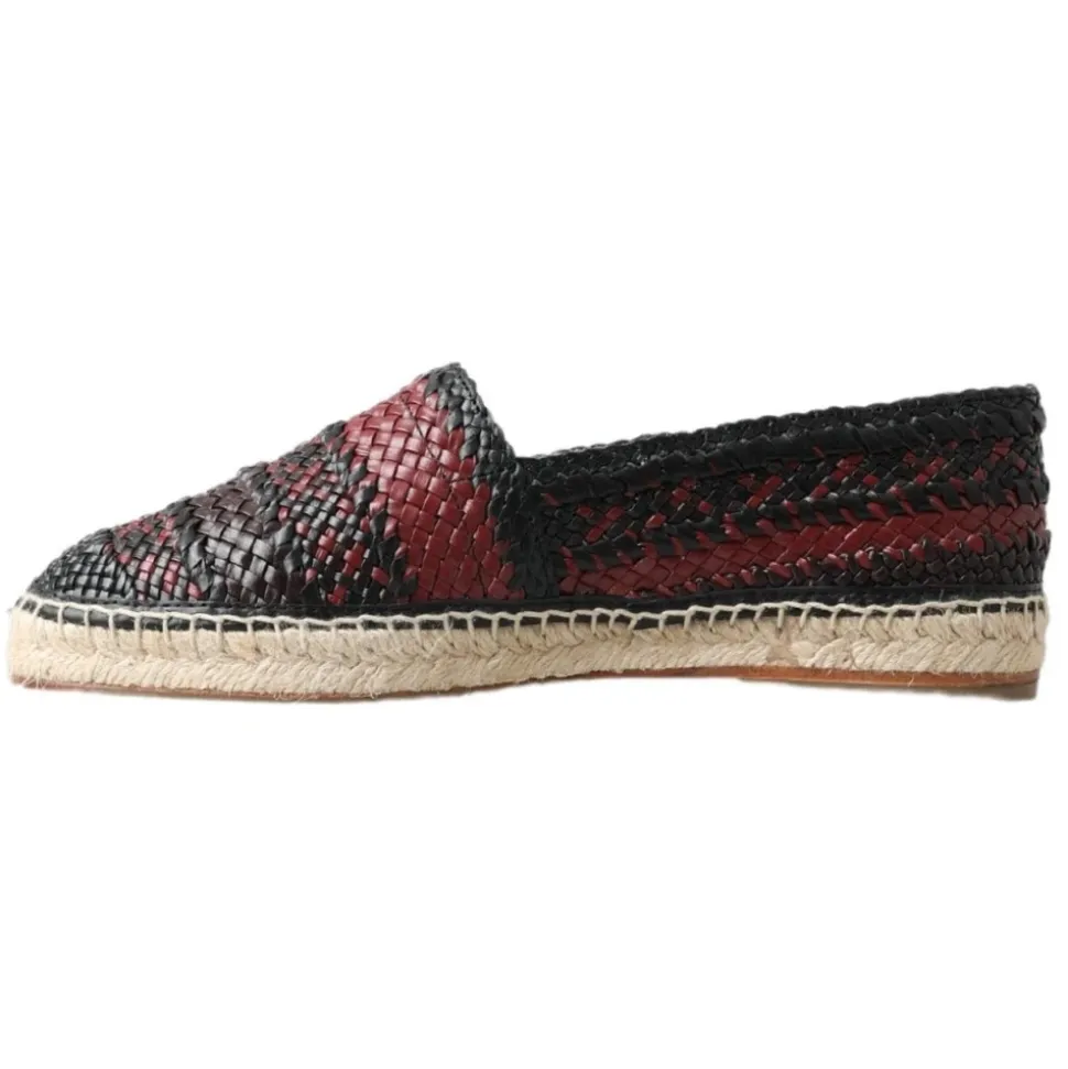 Eleganti Espadrillas in Pelle Intrecciata