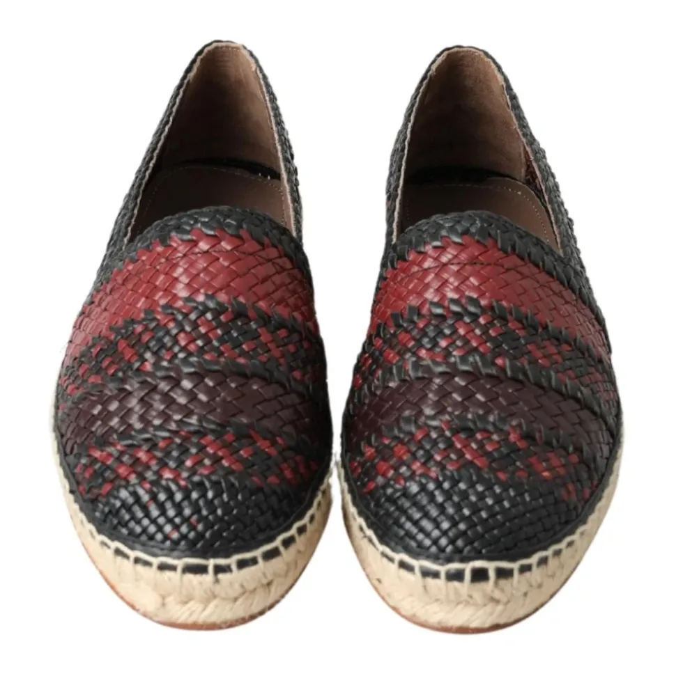 Eleganti Espadrillas in Pelle Intrecciata