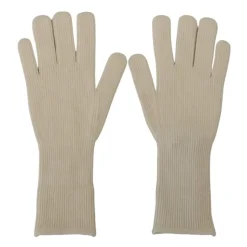 Eleganti guanti in cashmere bianco
