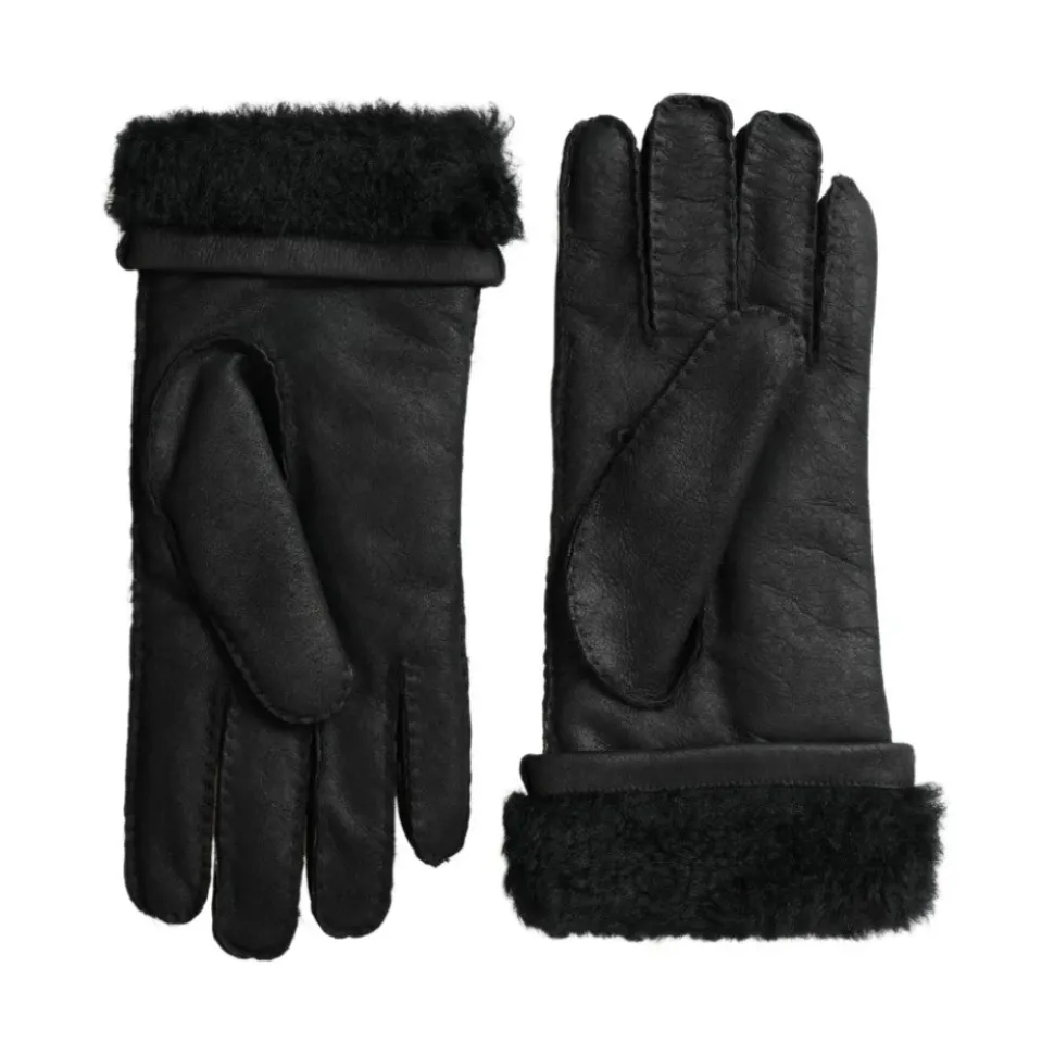 Eleganti Guanti Invernali in Pelle Nera
