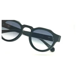 Eleganti Occhiali da Sole Panto Neri Opachi