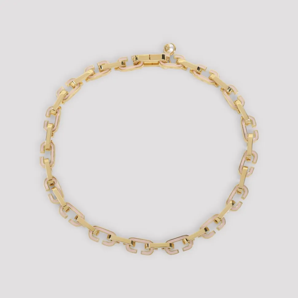 Enamel C Link Necklace