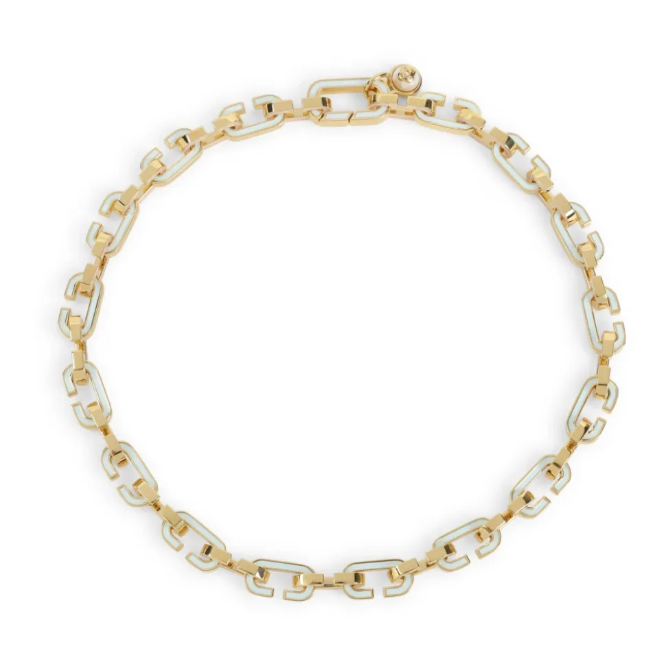 Enamel C Link Necklace