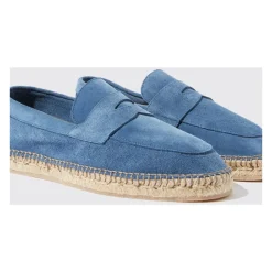 Espadrillas in Camoscio Color Acciaio