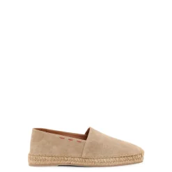 Espadrillas in Rafia con Cuciture a Contrasto