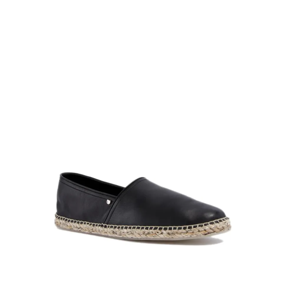 Espadrillas nere con logo Gancini