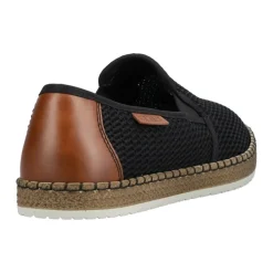 Espadrillas Nere in Tessuto con Lacci