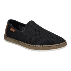 Espadrillas Nere in Tessuto con Lacci