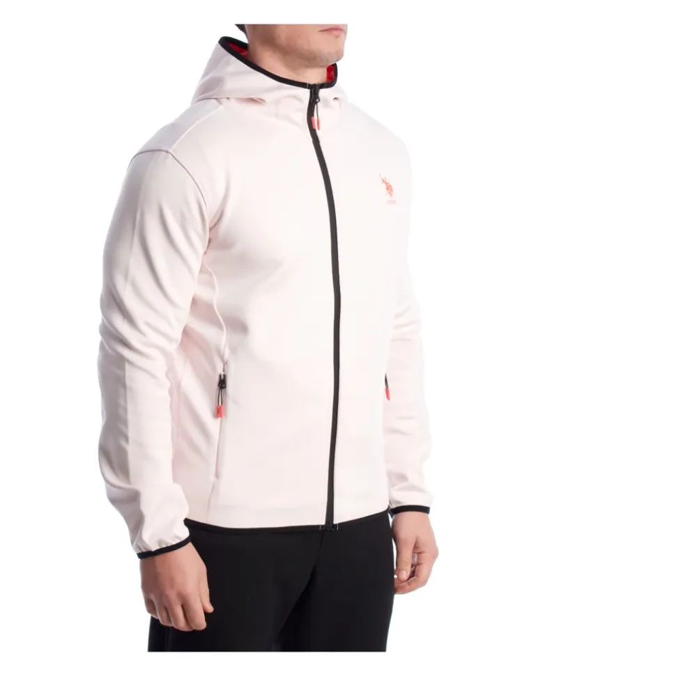 Felpa con cappuccio e zip in pile