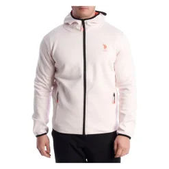 Felpa con cappuccio e zip in pile