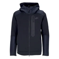 Felpa con Zip Tech Fleece Nero