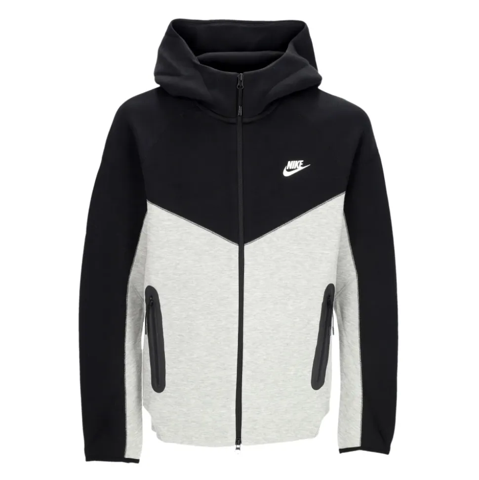 Felpa con Zip Tech Fleece Grigio Heather