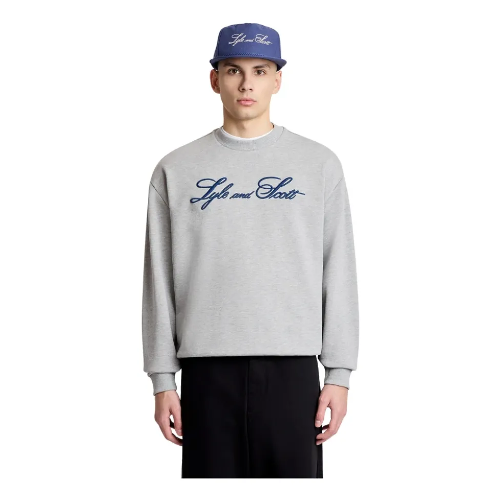 Felpa Girocollo con Logo Script