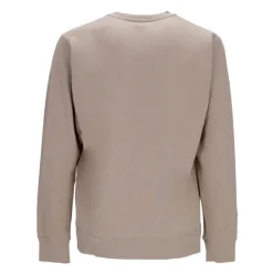 Felpa Girocollo Khaki/Bianca Manica Lunga