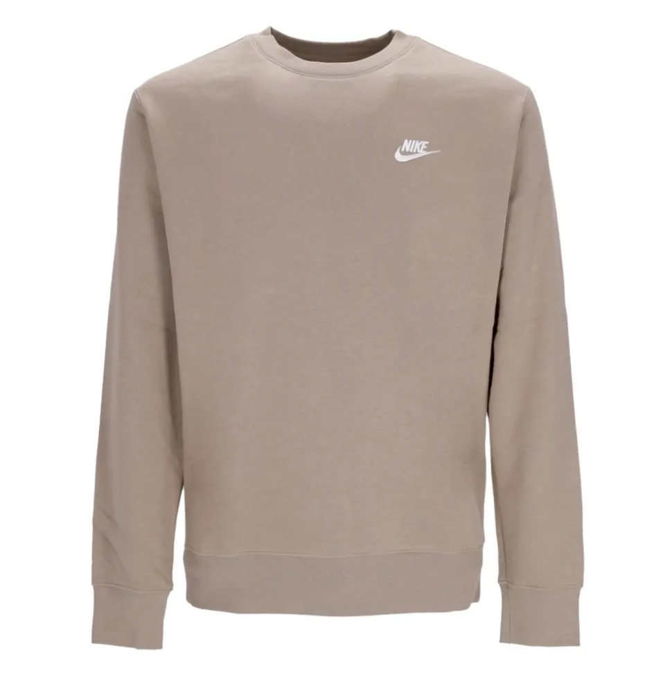 Felpa Girocollo Khaki/Bianca Manica Lunga