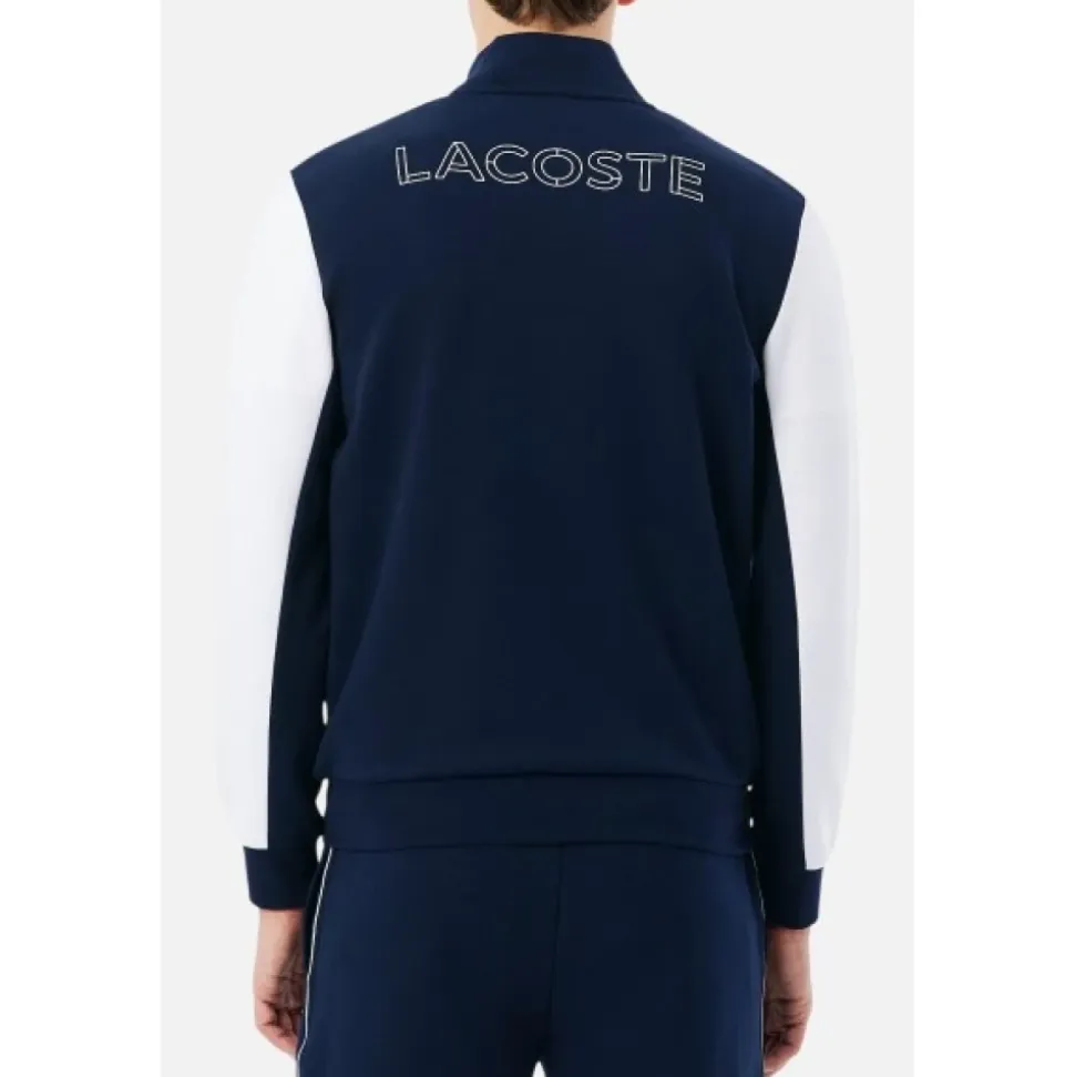 Felpa Sportiva con Zip e Blocchi di Colore
