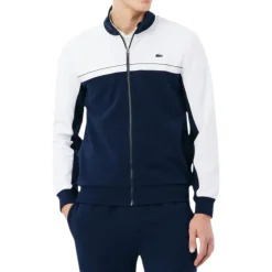 Felpa Sportiva con Zip e Blocchi di Colore