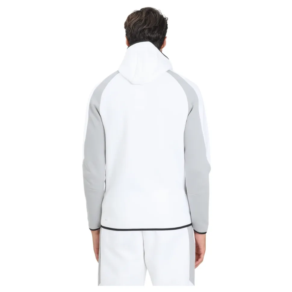 Felpa Zip Bianca Evostripe Uomo