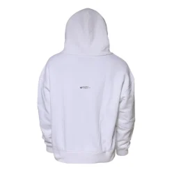 Felpa Bianca con Cappuccio Logo