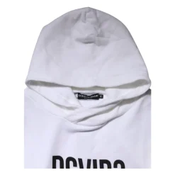 Felpa Bianca con Cappuccio Logo