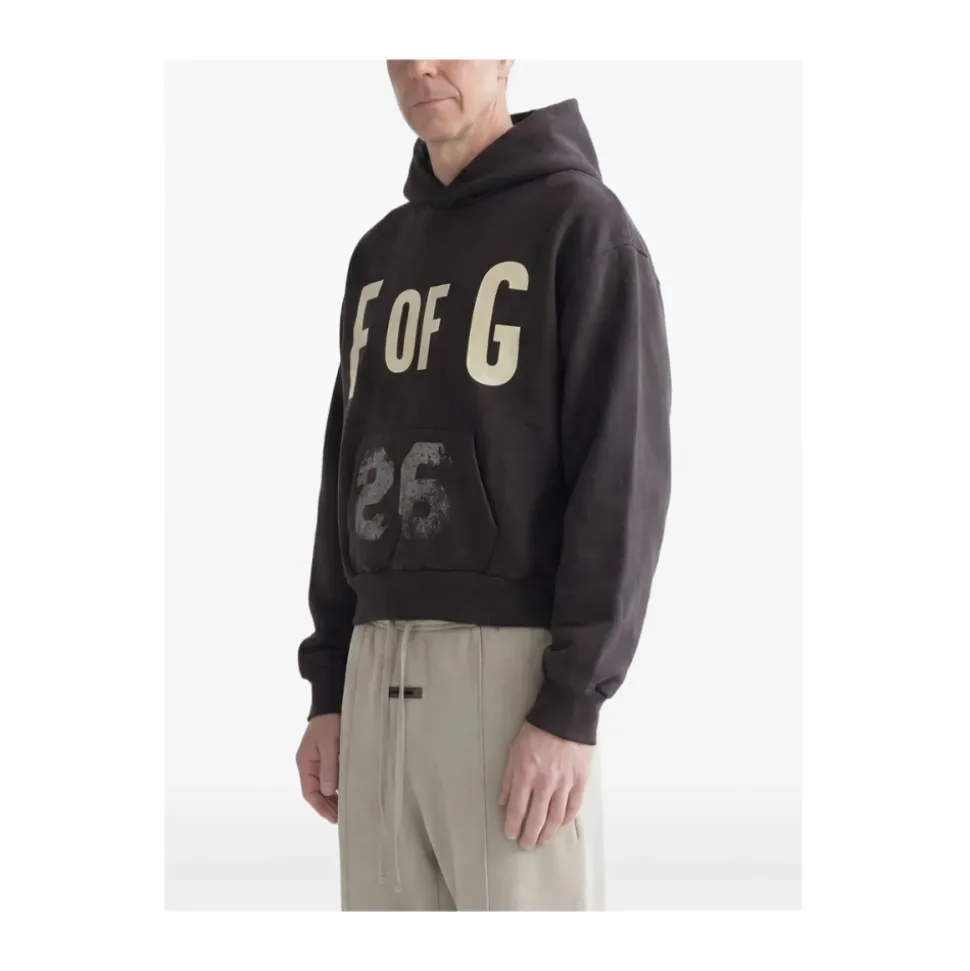 Felpa con cappuccio a mezza manica raglan vestibilità classica con tasca