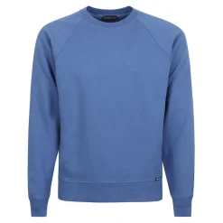 Felpa Girocollo Blu Denim
