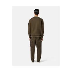 Felpa Girocollo Verde Militare