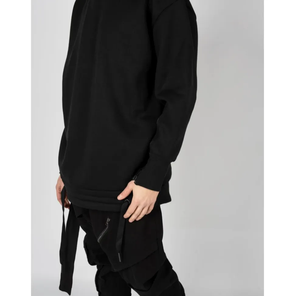 Felpa Oversize Urbana con Dettagli a Zip
