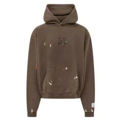 French Logo Painted Hoodie
