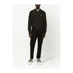 Giacca in nylon con etichetta del marchio